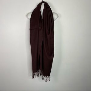 Frangi Tie Rack Brown 100% Wool Scarf